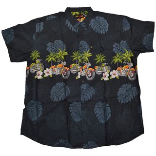 bergren Kurzarm-Herren-Hawaiihemd KAMRO Schwarz/Bunt...