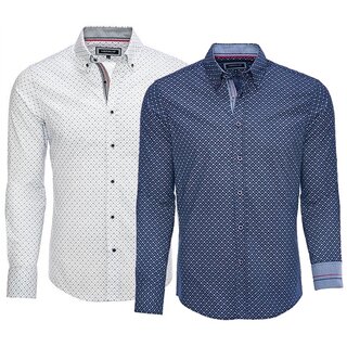 Brandneu Designer Hemd CARISMA in 2 Farben mit Tech-Print...