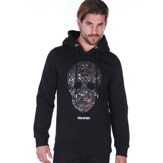 Brandneu Designer Sweatshirt mit Kapuze Skullprint CARISMA Schwarz CRM3350