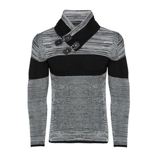 Brandneu Schicker Strickpullover CARISMA CRM7695 Grau mit...