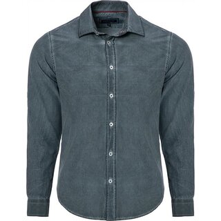 Brandneu Designer Herrenhemd CARISMA Darkgrey oil dyed...
