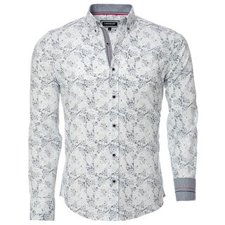 Brandneu Designer Hemd CARISMA in Wei mit Tech-Print...