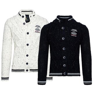 Designer Strickjacke CARISMA Knopfleiste und Stickereien...