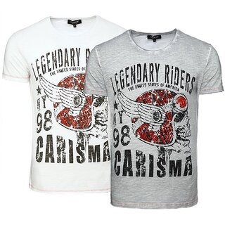Designer T-Shirt CARISMA 2 Farben Legandary Riders Slub Yarn CRM4600