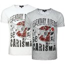 Designer T-Shirt CARISMA 2 Farben Legandary Riders Slub...