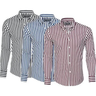 Brandneu Designer Hemd CARISMA 3 Farben gestreift CRM8436...