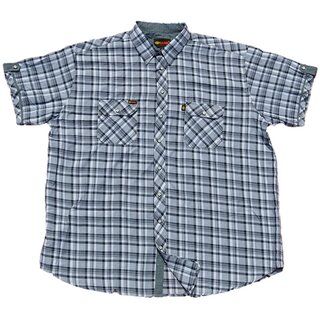 bergren Kurzarm-Herrenhemd KAMRO Schwarz/Grau/Wei...