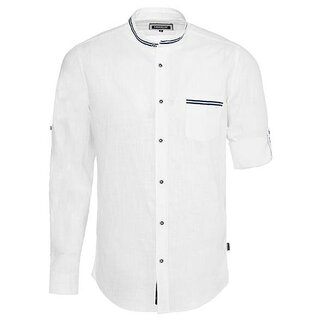 Leinen-Hemd CARISMA Stehkragen 6 Farben uni CRM8489