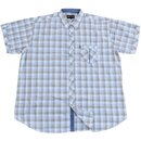 bergren Kurzarm-Herrenhemd KAMRO Beige/Wei kariert...