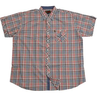 bergren Kurzarm-Herrenhemd KAMRO Pink/Grau/Blau...