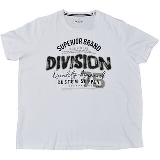 Übergrößen T-Shirt Division Weiß 4XL-6XL