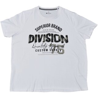Übergrößen T-Shirt Division Weiß 4XL - 6XL