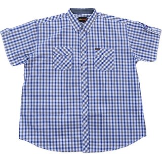 bergren Kurzarm-Herrenhemd KAMRO Blau/Grau/Wei...