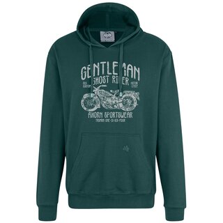 Übergrößen Kapuzen-Sweatshirt AHORN Gentleman Ghost Rider Bottle Green  Gr. 4XL