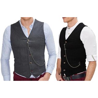 Hochwertige Jeans-Weste CARISMA CRM5182 3 Farben mit...