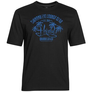 Übergrößen T-Shirt AHORN SPORTSWEAR Honolulu blau Schwarz  Gr. 10XL