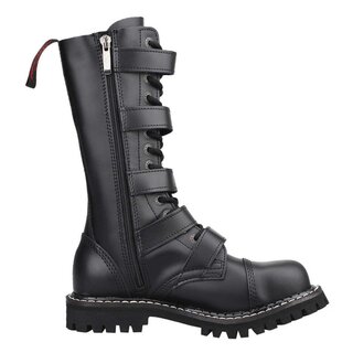 ANGRY ITCH-14-Loch Gothic Army Ranger Armee Leder Schuhe mit Stahlkappe  EU36-48