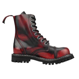 ANGRY ITCH-8-Loch Red Rub-Off Ranger Armee Leder Stiefel Stahlkappe  EU 36-48