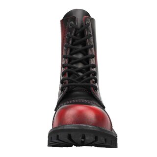 ANGRY ITCH-8-Loch Red Rub-Off Ranger Armee Leder Stiefel Stahlkappe  EU 36-48
