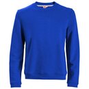 Basic Sweatshirt Honeymoon Blau mit Bündchen unten 8XL