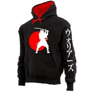 Übergrößen !!! Designer Sweatshirt HONEYMOON Samurai schwarz/rot 3XL bis 12XL