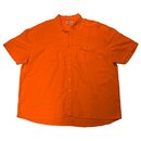 Übergrößen Schickes Kurzarm-Leinenhemd HONEYMOON Orange 6XL