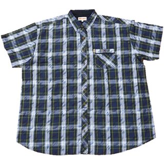 bergren Kurzarm-Herrenhemd KAMRO Blau/Grn/Gelb...