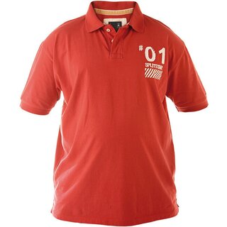 Übergrößen Poloshirt Split Star by Duke Clothing London BERN rot 3XL - 4XL