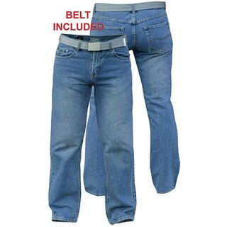 bergren Jeans D555 CHICAGO Blau mit Grtel W42-W56,...