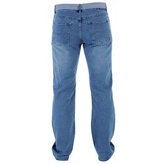 Übergrößen Jeans von D555 CHICAGO Blau mit Gürtel W42-W56, L30-L34