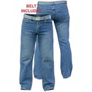 �bergr��en Jeans D555 CHICAGO Blau mit G�rtel W42-W56,...