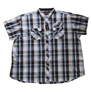 bergren Kurzarm Hemd KAMRO Schwarz Grau Beige kariert...