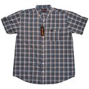 bergren Kurzarm Hemd KAMRO Navy Schwarz Wei kariert 5XL