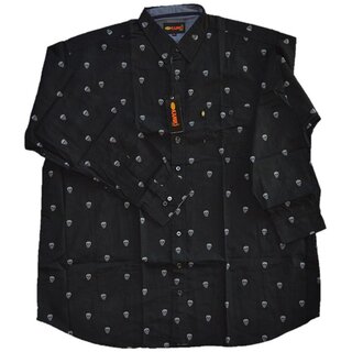 bergren Hemd KAMRO Schwarz Skullprints 7XL