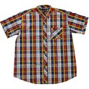 Übergrößen Kurzarm Hemd KAMRO Weiß Gelb Navy Bordeaux...