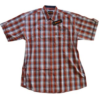 bergren Kurzarm Hemd KAMRO Orange Wei Schwarz kariert...