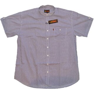 SALE bergren Kurzarm Hemd KAMRO Navy/Wei gestreift...