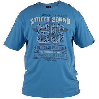 Übergrößen T-Shirt Split Star by Duke Clothing London PASCAL Blau  3XL - 6XL