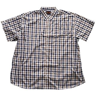 SALE bergren Kurzarm Hemd KAMRO Braun Navy Wei...