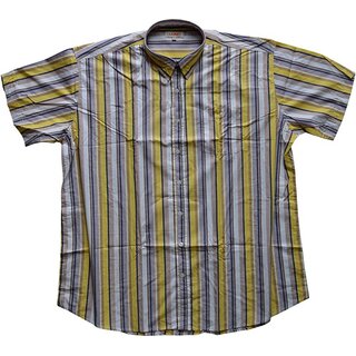 SALE bergren Kurzarm Hemd KAMRO Gelb Beige Lila...