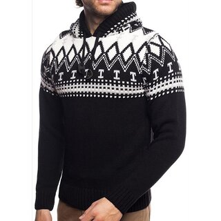 Schicker Norwegerpullover CARISMA CRM7766 in Schwarz S-XXL