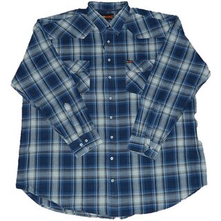 bergren Herrenhemd KAMRO Navy/Blau/Beige kariert 4XL-8XL