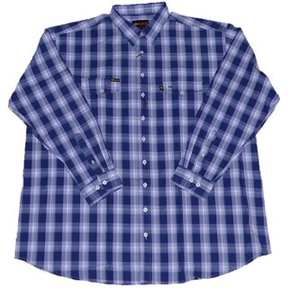 bergren Herrenhemd KAMRO Navy/Lila/Grau kariert 6XL, 7XL