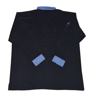 bergrssen Designer Langarm-Poloshirt KAMRO Schwarz 3XL-8XL