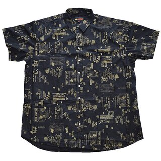 bergren Kurzarm-Hemd KAMRO Schwarz Print 16194 3XL-5XL