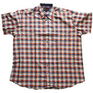 bergren Kurzarm Hemd KAMRO Orange Beige Wei Blau...