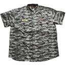 Übergrößen Kurzarm Hemd KAMRO Grau Camouflage Patches 8XL