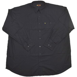 bergren Herrenhemd Popeline KAMRO Schwarz 3XL-14XL