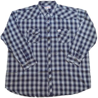 bergren Herrenhemd KAMRO Blau/Grau kariert 3XL-12XL