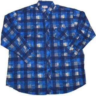 bergren Herrenhemd KAMRO Blau/Beige kariert 3XL-12XL